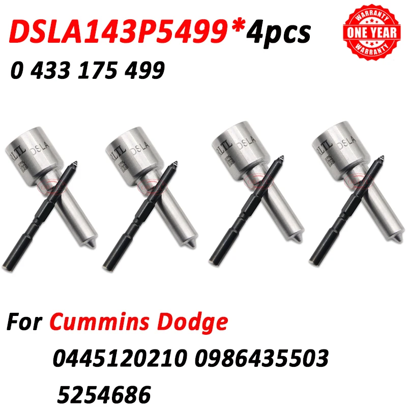 4шт DSLA143P5499 0433175499 Форсунка топливной форсунки DSLA 143 P 5499 для Cummins 0445120210 0986435503 5254686
4шт DSLA143P5499 0433175499 Форсунка топливной форсунки DSLA 143 P 5499 для Cummins 0445120210 0986435503 5254686