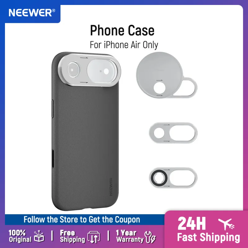 NEEWER Phone Case for Air Only, Modular Protective TPU/PC Phone Cover with 67mm Filter Ring for Moment MagSafe iPhone Air
NEEWER Phone Case for Air Only, Modular Protective TPU/PC Phone Cover with 67mm Filter Ring for Moment MagSafe iPhone Air