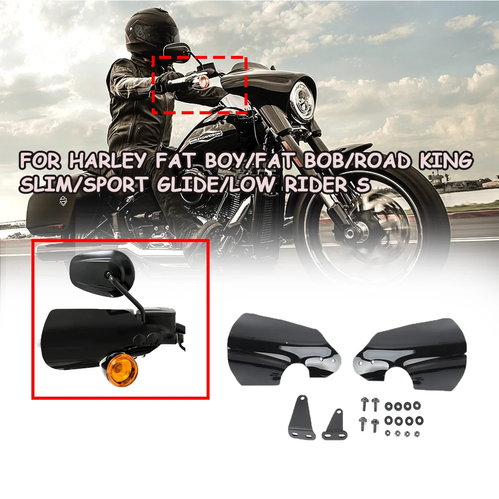 Для 100% новых защиты рук для Harley Fat Boy/Fat Bob/Road King Slim/Sport Glide/Low Rider S-универсальные ветрозащитные ограждения для мотоцикла 
Для 100% новых защиты рук для Harley Fat Boy/Fat Bob/Road King Slim/Sport Glide/Low Rider S-универсальные ветрозащитные ограждения для мотоцикла