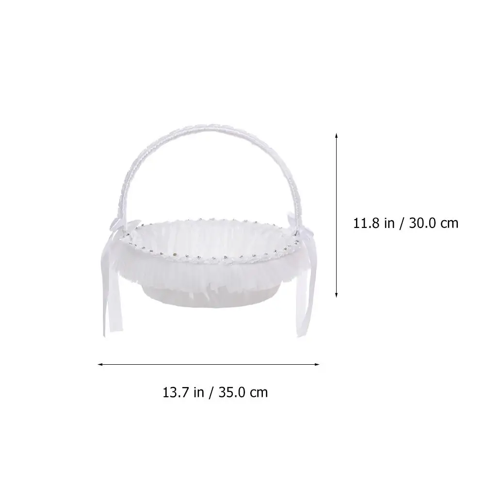 Lace Flower Basket Decorations Wedding Party Elegant Bridal Baskets Small Girls Lightweight Portable Reusable Storage Basket
Lace Flower Basket Decorations Wedding Party Elegant Bridal Baskets Small Girls Lightweight Portable Reusable Storage Basket