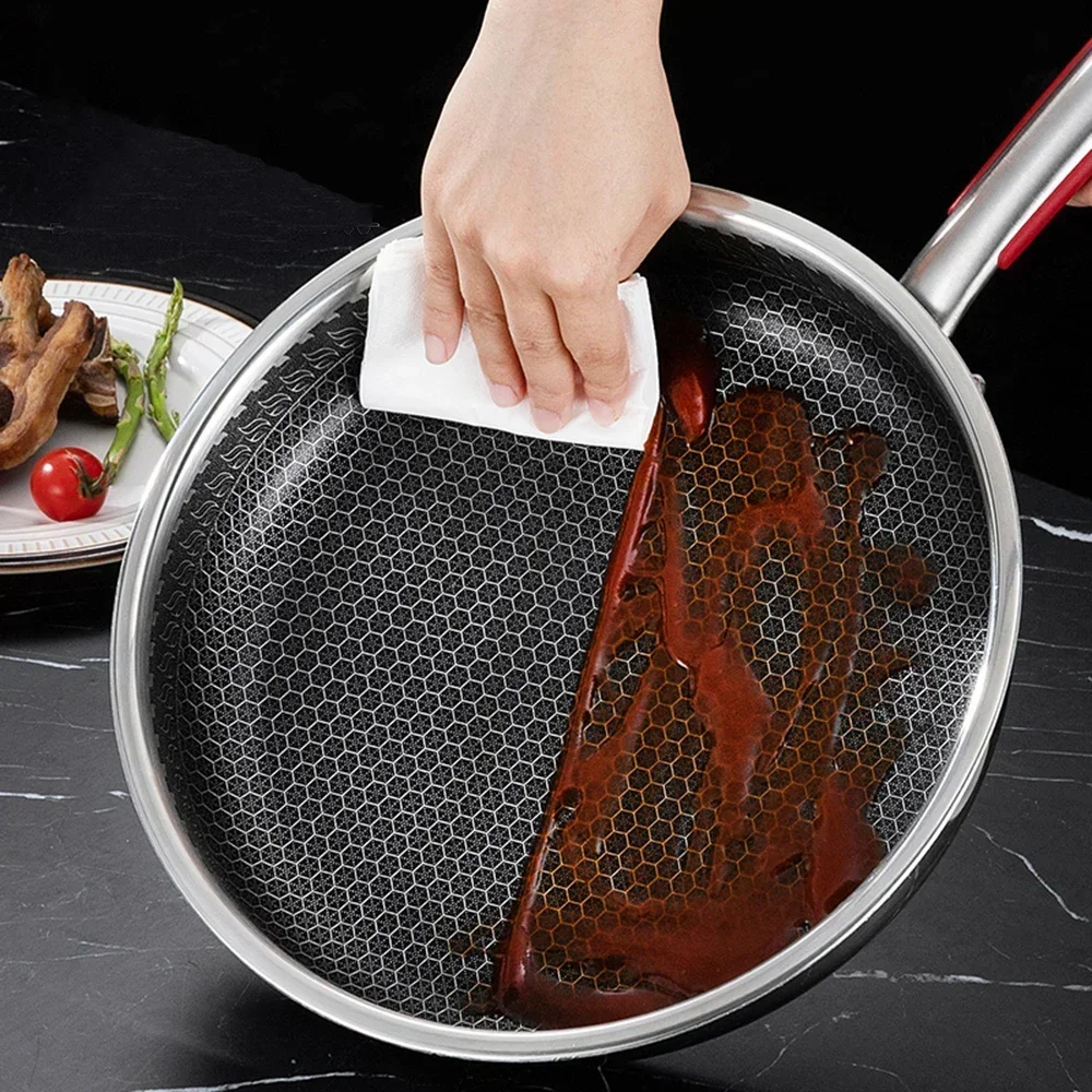 Kitchen Saucepan Nonstick Frying Pan Non-stick Pan Quality 316 Stainless Steel Skillet Wok Gas Induction Cooker Universal
Kitchen Saucepan Nonstick Frying Pan Non-stick Pan Quality 316 Stainless Steel Skillet Wok Gas Induction Cooker Universal