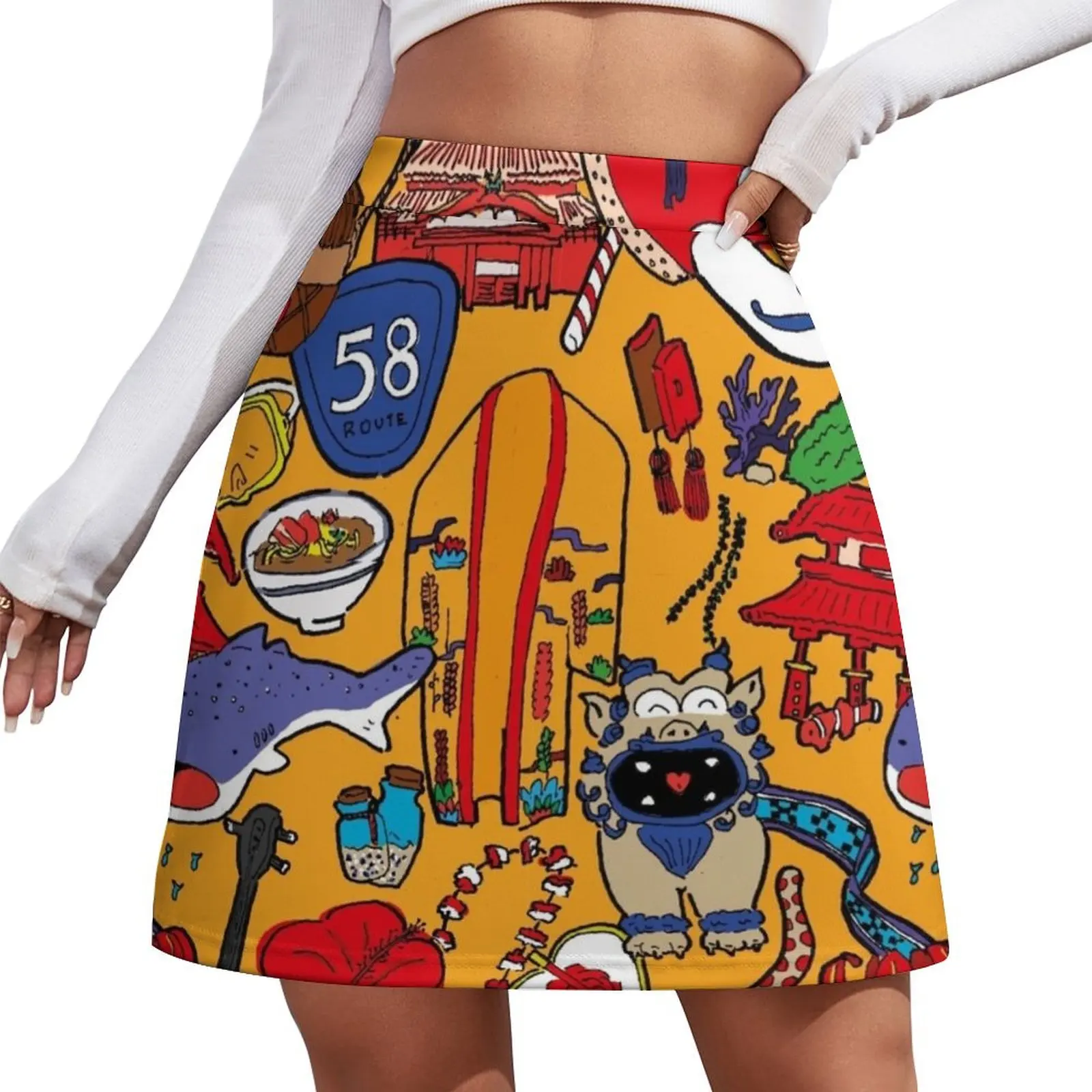 Okinawa theme illustration handmade Mini Skirt Women's dress women clothes Mini Skirt
Okinawa theme illustration handmade Mini Skirt Women's dress women clothes Mini Skirt