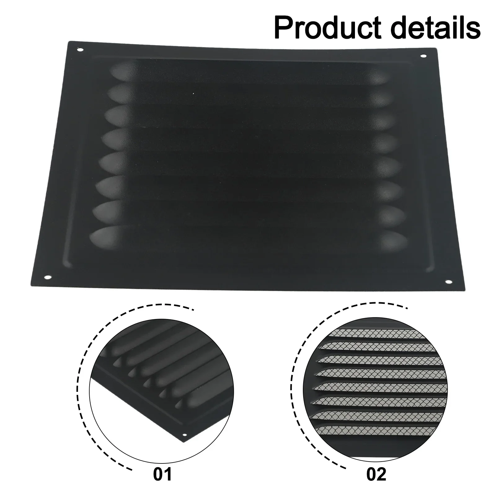 2pcs Air Vent Grille Ventilation Cover Metal Grille Cover Square Vent Stainless Steel Screen Cover Cooling Vents Plate Hardware
2pcs Air Vent Grille Ventilation Cover Metal Grille Cover Square Vent Stainless Steel Screen Cover Cooling Vents Plate Hardware