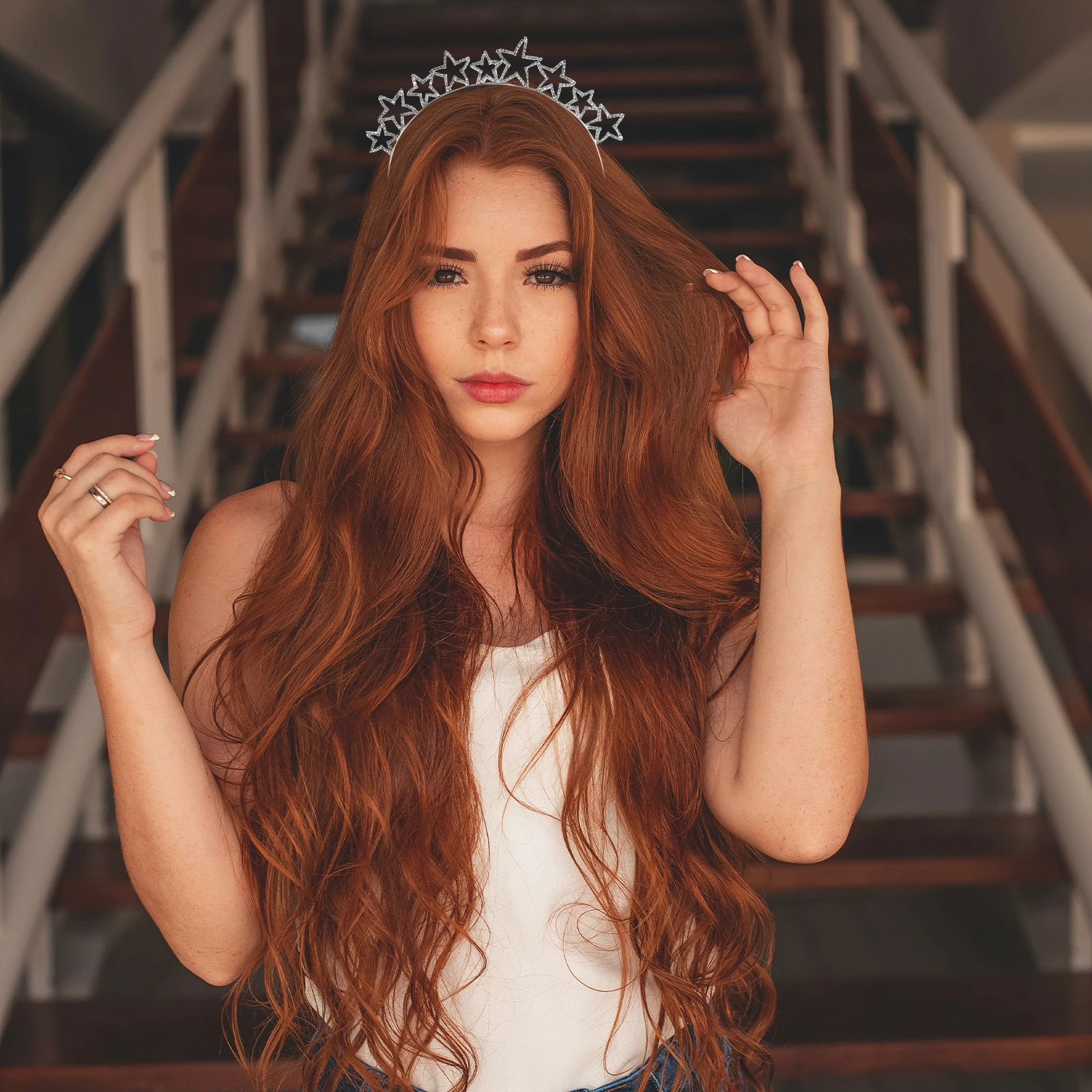 Rhinestone Hair Band Women Wedding Hairband Chic Lightweight Durable Color-Fast Elegant Headband Gorgeous Headdress Sparkling 
Rhinestone Hair Band Women Wedding Hairband Chic Lightweight Durable Color-Fast Elegant Headband Gorgeous Headdress Sparkling