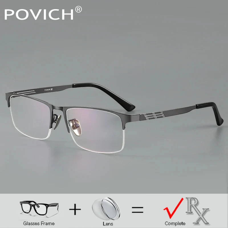 Half Men Glasses Frame Prescription Eyewear HD Clear Lenses Myopia Hyperopia Progressive Strong Optical Vision Anti Blue Light
Half Men Glasses Frame Prescription Eyewear HD Clear Lenses Myopia Hyperopia Progressive Strong Optical Vision Anti Blue Light