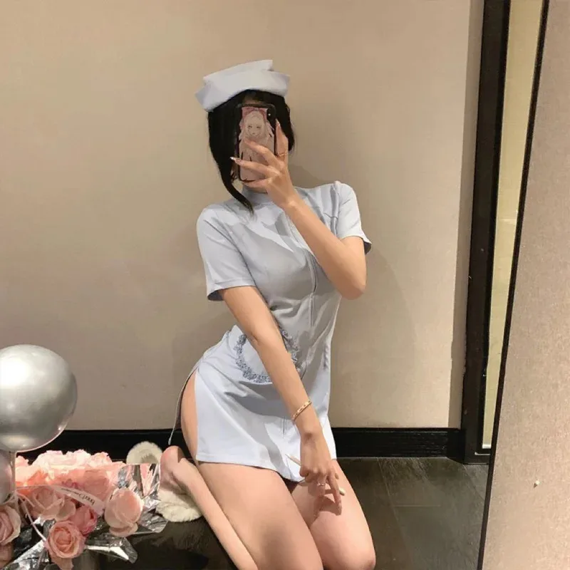 Sexy Lingerie Nurse Girl Dress Uniform Pink Role Play Exotic Costumes Pajamas Underwear Night Club Stage Performance Wear Women
Sexy Lingerie Nurse Girl Dress Uniform Pink Role Play Exotic Costumes Pajamas Underwear Night Club Stage Performance Wear Women