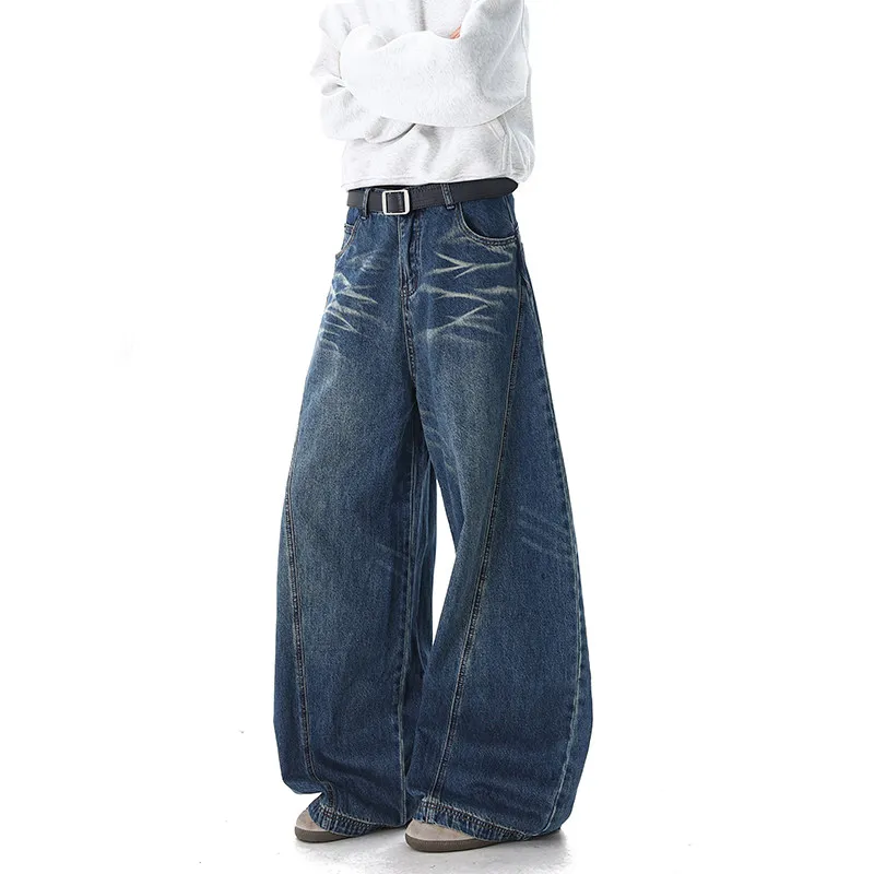 Retro Waed American Lightning Pattern Men's Jeans High Street Deconstructed Wide Leg Straight Cut Trousers Trendy All-Match
Retro Waed American Lightning Pattern Men's Jeans High Street Deconstructed Wide Leg Straight Cut Trousers Trendy All-Match
