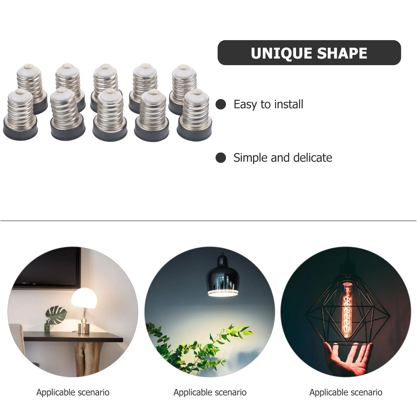 10pcs E14 E12 Bulb Adapters Black Light Bulb Adapter High Temp Resistance Durable Socket Converters for Lighting Accessories
10pcs E14 E12 Bulb Adapters Black Light Bulb Adapter High Temp Resistance Durable Socket Converters for Lighting Accessories