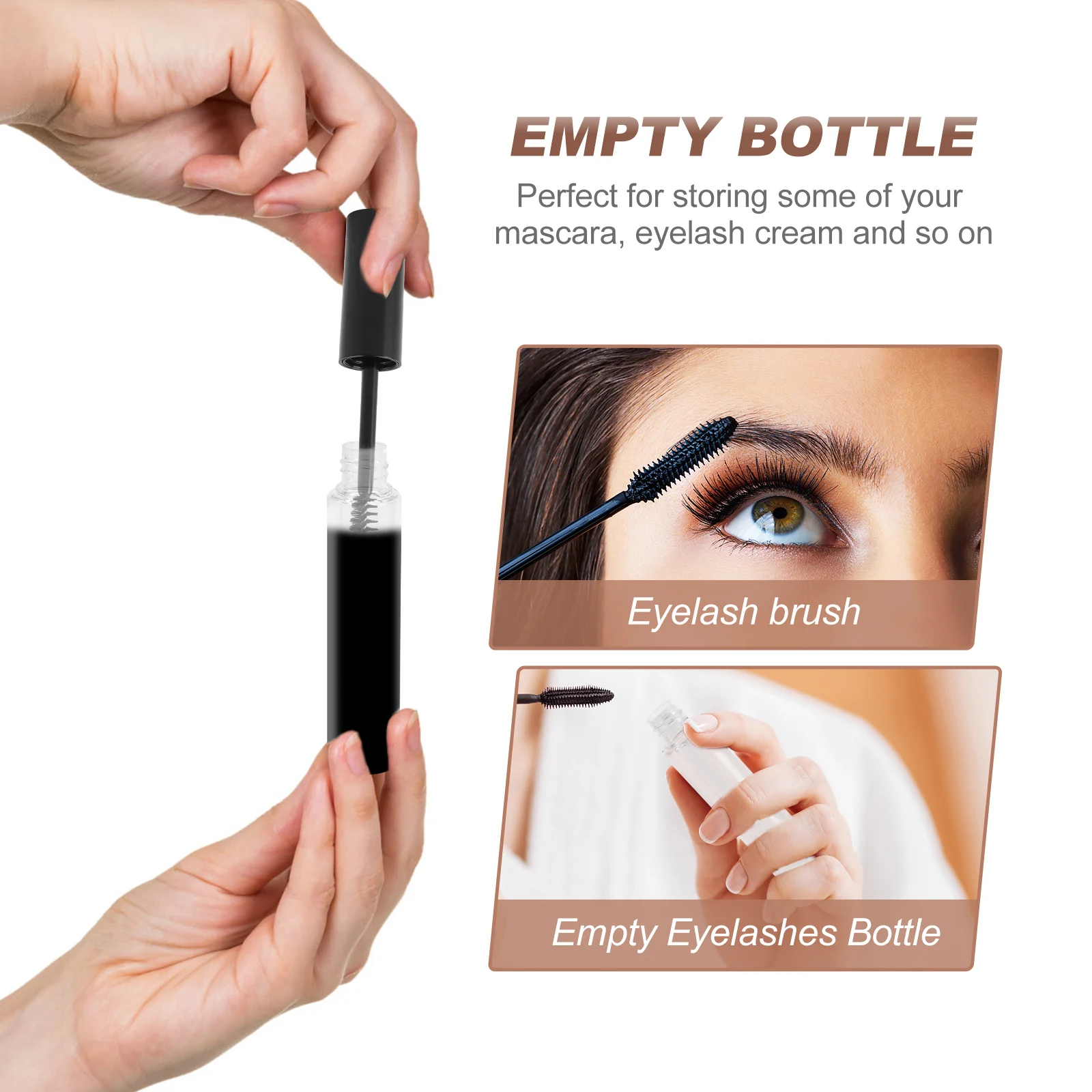 5pcs 10Ml Empty Mascara Tubes Eyelash Wand Funnel Pipette Set Diy Castor Oil Container Black Lid Transparent Body Reusable
5pcs 10Ml Empty Mascara Tubes Eyelash Wand Funnel Pipette Set Diy Castor Oil Container Black Lid Transparent Body Reusable