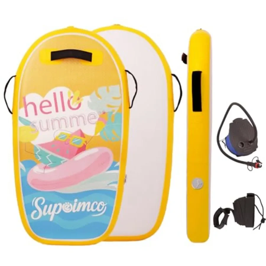Inflatable Boogie Board, Bodyboard - Lightweight PVC Core Boogie Boards for Beach and Pool, Foldable with Wrist Straps, Ideal S
Inflatable Boogie Board, Bodyboard - Lightweight PVC Core Boogie Boards for Beach and Pool, Foldable with Wrist Straps, Ideal S