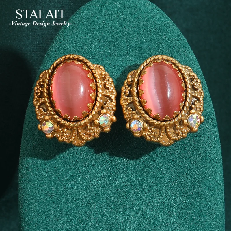 Vintage Opals Pink Ring Stone Gold Color Oval Cat Eye Rhinestone Women Antique Jewelry Princess Dress Accessories New Style 2025
Vintage Opals Pink Ring Stone Gold Color Oval Cat Eye Rhinestone Women Antique Jewelry Princess Dress Accessories New Style 2025