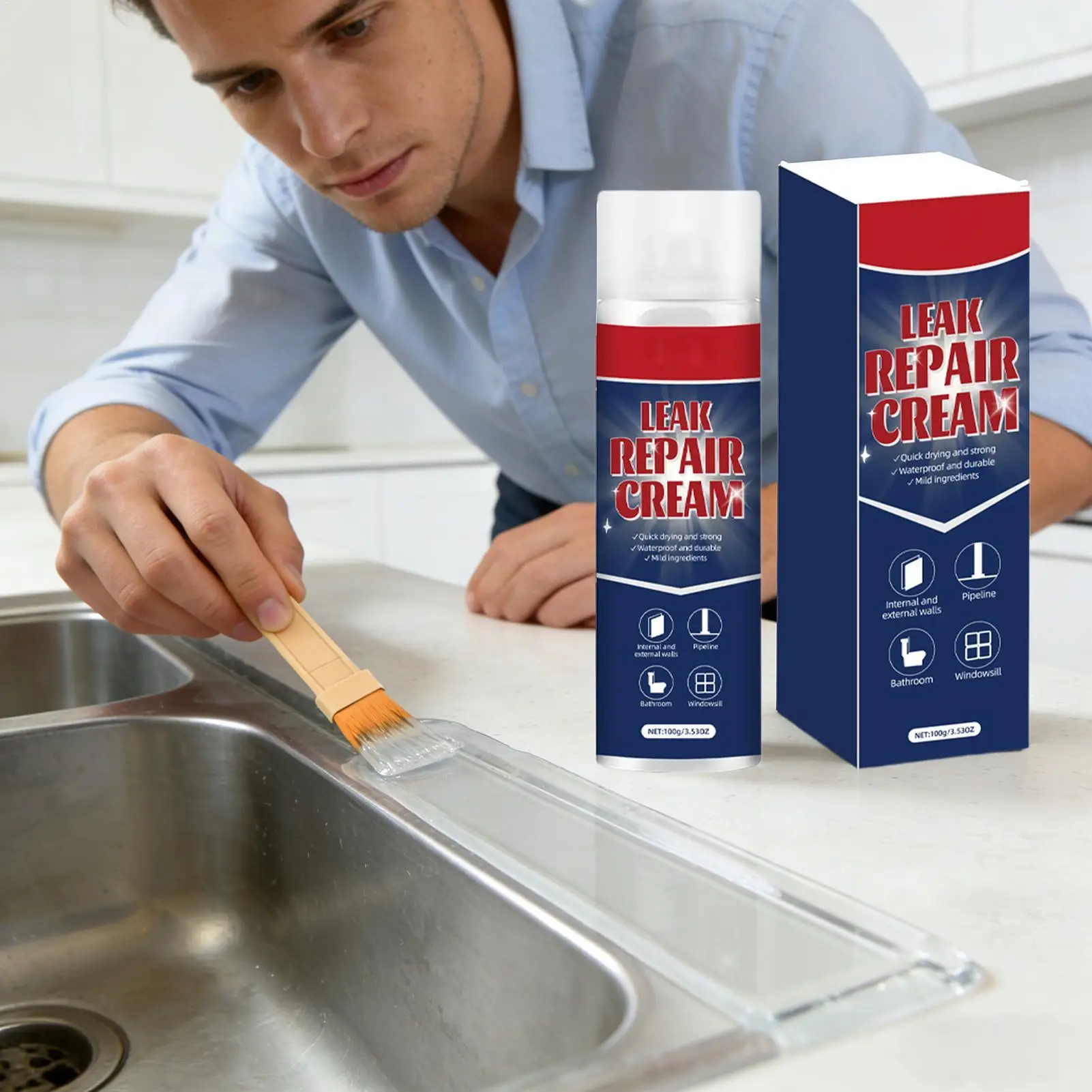 Leak Repair Adhesive Leak Sealing Liquid Coating Adhesive Waterproof Leak-Proof Repair Glue Grout Repair Sealant Adhesive Glue
Leak Repair Adhesive Leak Sealing Liquid Coating Adhesive Waterproof Leak-Proof Repair Glue Grout Repair Sealant Adhesive Glue