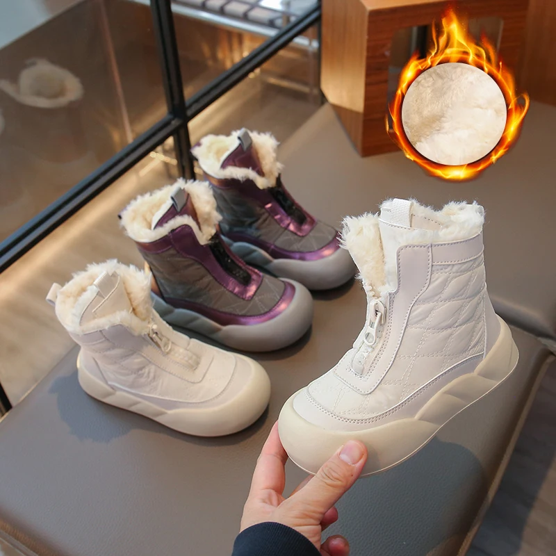 Детские зимние ботинки для детей от 3 до 18 лет, бежевые утолщенные хлопковые туфли с подкладкой для мальчиков и девочек, непромокаемые нескользящие детские полусапожки
Детские зимние ботинки для детей от 3 до 18 лет, бежевые утолщенные хлопковые туфли с подкладкой для мальчиков и девочек, непромокаемые нескользящие детские полусапожки