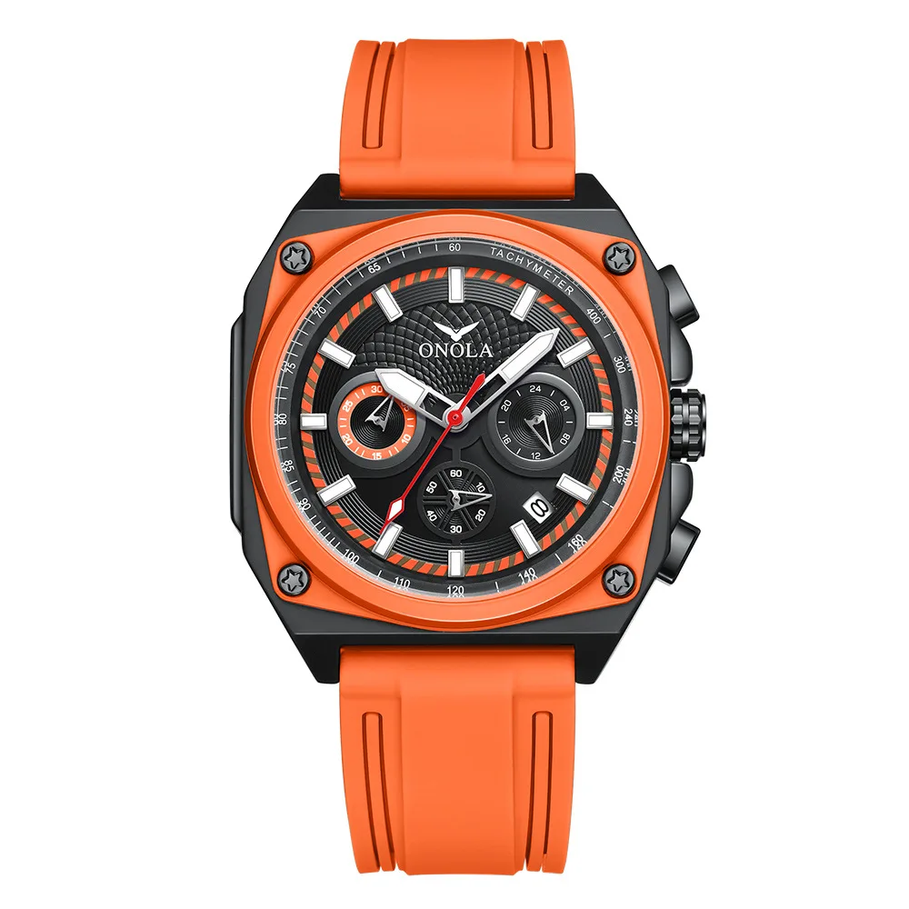 Fashionable Square Men's Watch Multifunctional Quartz Waterproof Band Popular Style Wristwatch
Fashionable Square Men's Watch Multifunctional Quartz Waterproof Band Popular Style Wristwatch