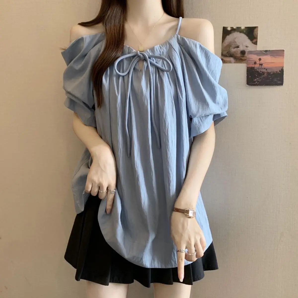 Summer Plus Size Women's New Arrival Solid Color Versatile Loose Slimming Drawstring Tank Top One-Shoulder Short Sleeve Top
Summer Plus Size Women's New Arrival Solid Color Versatile Loose Slimming Drawstring Tank Top One-Shoulder Short Sleeve Top