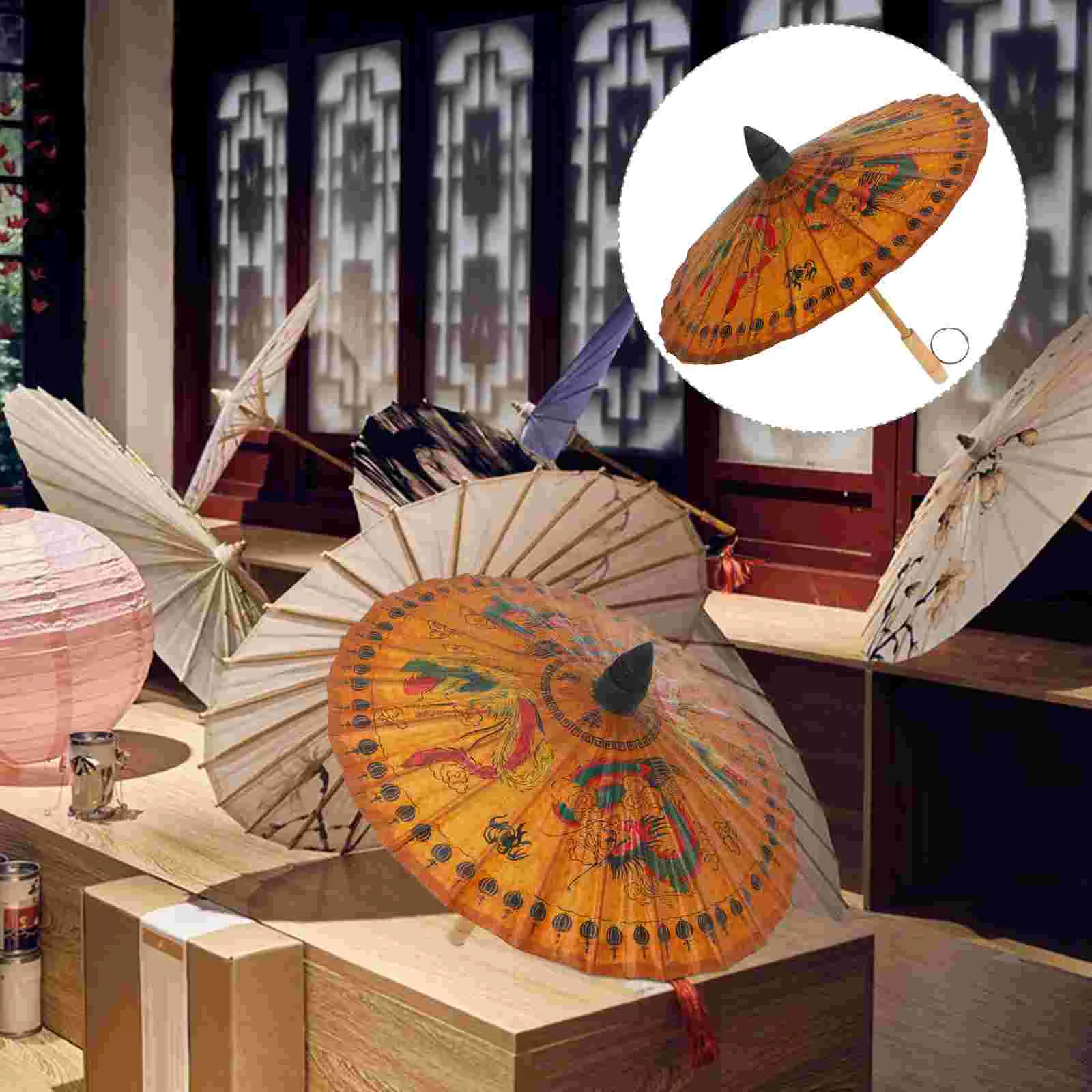 Hand Painted Oil Paper Umbrella Parasols for Decor Photography Props Traditional Crafts Vintage Dancing Umbrella Oiled
Hand Painted Oil Paper Umbrella Parasols for Decor Photography Props Traditional Crafts Vintage Dancing Umbrella Oiled