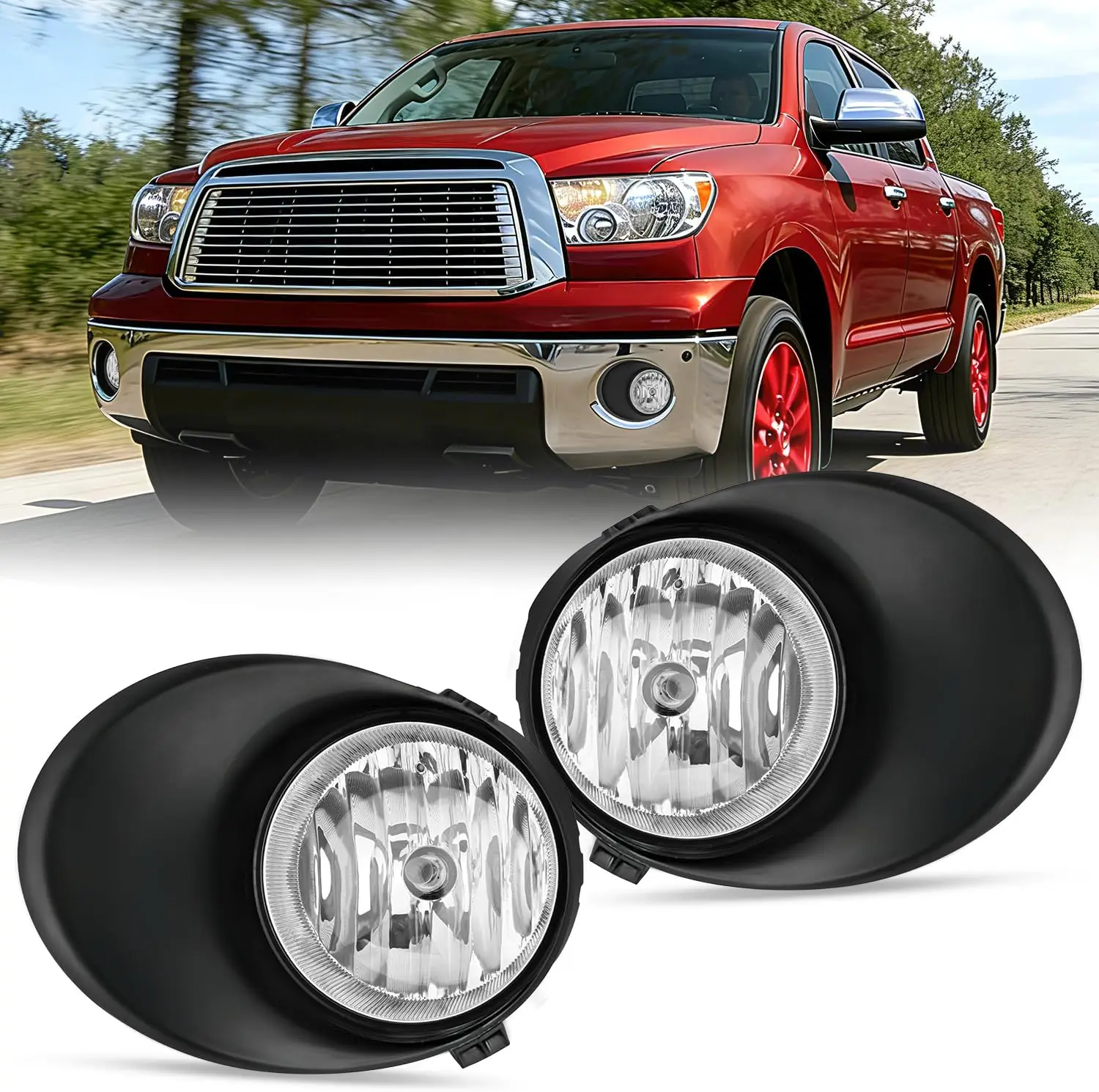 Nilight Fog Light Assembly Compatible with 2007 -2013 Toyota Tundra 2008-2011 Toyota Sequoia w/Metal Bumper Model Clear Lens Driver and Passenger Side, Front Bumper Fog Lamp Replacement for Toyota Tundra Sequoia Off Road Exterior Lighting
Nilight Fog Light Assembly Compatible with 2007 -2013 Toyota Tundra 2008-2011 Toyota Sequoia w/Metal Bumper Model Clear Lens Driver and Passenger Side, Front Bumper Fog Lamp Replacement for Toyota Tundra Sequoia Off Road Exterior Lighting