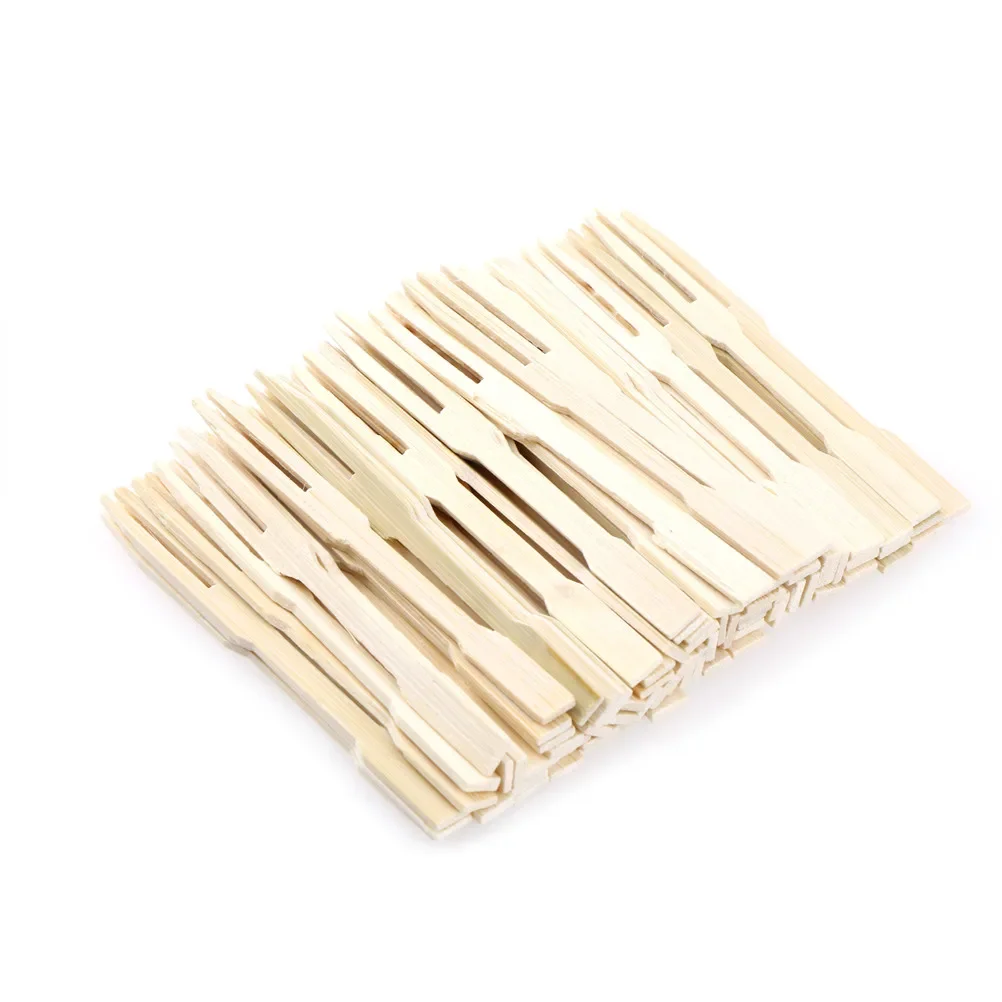 100PCS Pure Bamboo Disposable Wooden Fruit Fork Dessert Cocktail Fork Set Party Home Household Decor Tableware Supplies
100PCS Pure Bamboo Disposable Wooden Fruit Fork Dessert Cocktail Fork Set Party Home Household Decor Tableware Supplies