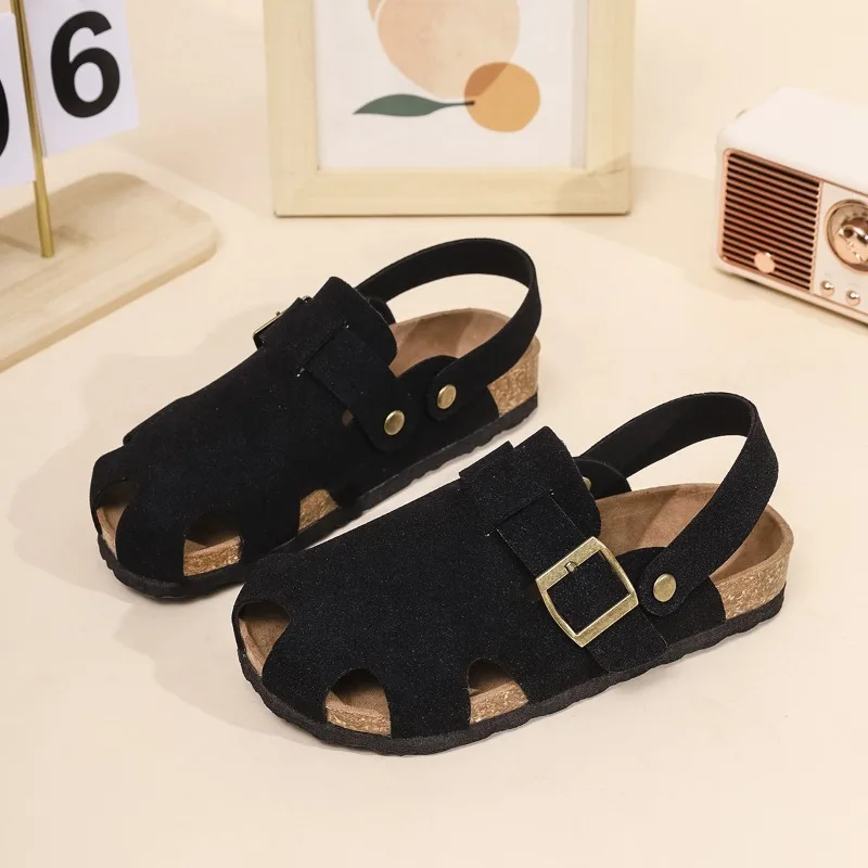 Children Summer Boy Cork Sandalas Suede Leather Slippers Girl Soft Cork Two Buckle Beach Shoes Footwear for Kids Zapatos De Niña
Children Summer Boy Cork Sandalas Suede Leather Slippers Girl Soft Cork Two Buckle Beach Shoes Footwear for Kids Zapatos De Niña