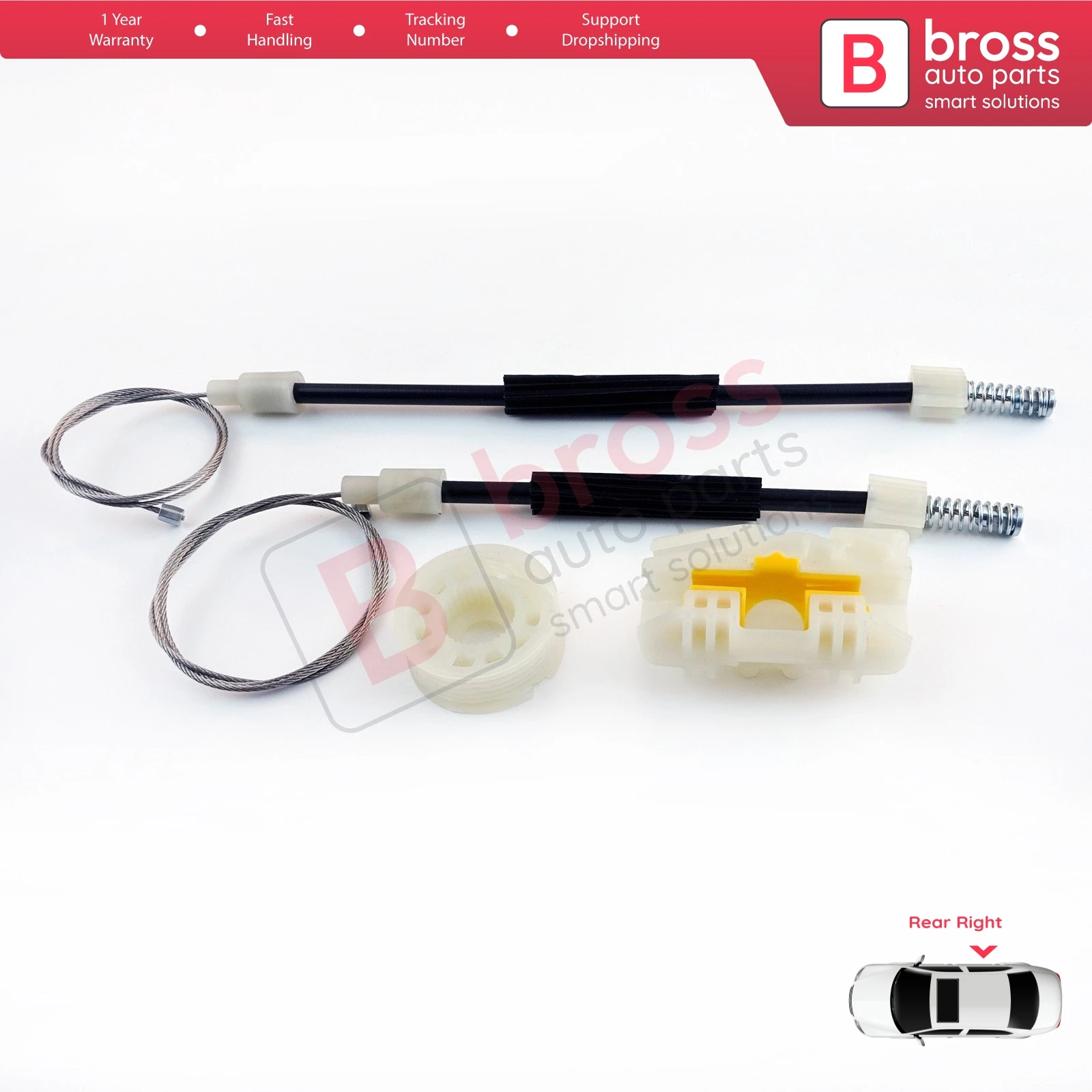 BWR5376 Electric Power Window Lifter Regulator Repair Set Rear Right for Seat Leon MK2 1P 1P1 2005-2012 5-Door HB 1P0839462A
BWR5376 Electric Power Window Lifter Regulator Repair Set Rear Right for Seat Leon MK2 1P 1P1 2005-2012 5-Door HB 1P0839462A