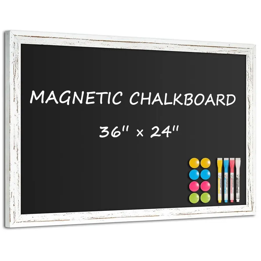 Wood Framed Chalkboard, 36 x 24 WallMounted Blackboard for Kitchen, Restaurant Menu, Office amp Home Decor
Wood Framed Chalkboard, 36 x 24 WallMounted Blackboard for Kitchen, Restaurant Menu, Office amp Home Decor