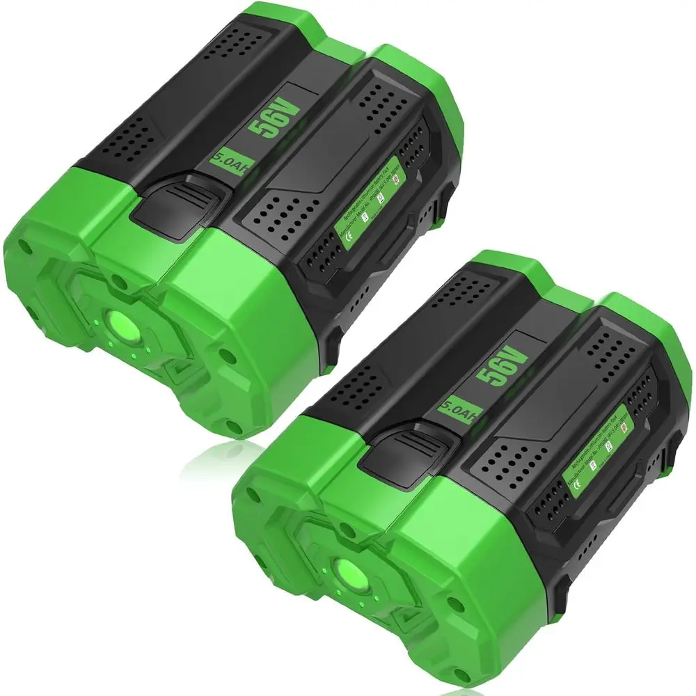 2-Pack 5000mAh 56 Lithium ion Battery Replacement or EGO Batteries Compatible with EGO 56V Battery BA1400T BA1400 BA2800T BA2800
2-Pack 5000mAh 56 Lithium ion Battery Replacement or EGO Batteries Compatible with EGO 56V Battery BA1400T BA1400 BA2800T BA2800
