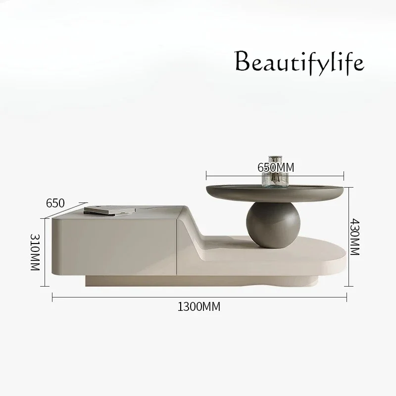 Wabi sand wind coffee table living room home designer new round cabinet cream wind small apartment high sense
Wabi sand wind coffee table living room home designer new round cabinet cream wind small apartment high sense