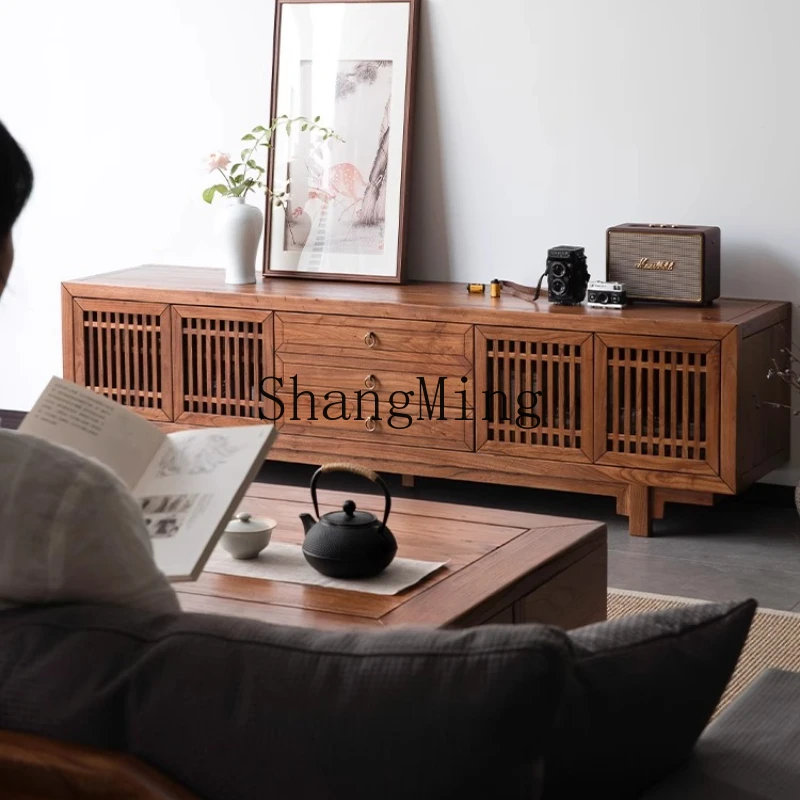 HJ new Chinese solid wood TV cabinet old elm household small apartment simple living room furniture
HJ new Chinese solid wood TV cabinet old elm household small apartment simple living room furniture