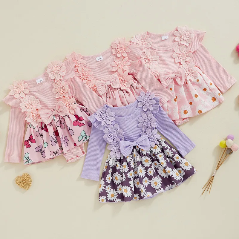 1 to 18 Months Baby Girls Bodysuit Spring Autumn Clothes Long Sleeve Round Neck Flower Jumpsuit Dress Baby Clothing
1 to 18 Months Baby Girls Bodysuit Spring Autumn Clothes Long Sleeve Round Neck Flower Jumpsuit Dress Baby Clothing