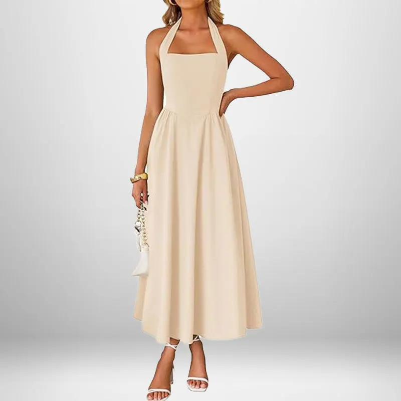 TOY-2025New Summer Women's Fashionable Elegant Wide Strap Halter Neck Backless Dress
TOY-2025New Summer Women's Fashionable Elegant Wide Strap Halter Neck Backless Dress