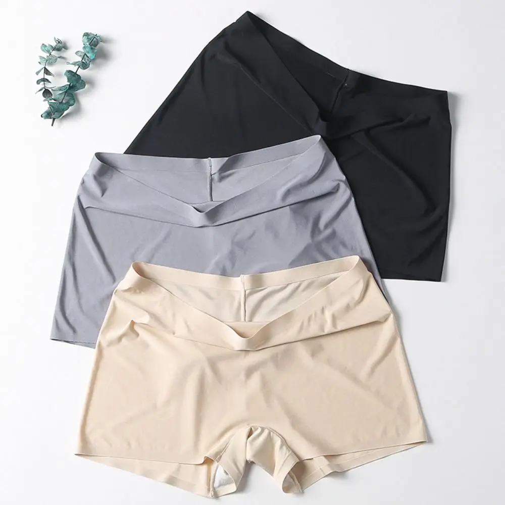 Safety Pants Summer Ice Silk Panties Mid Waist Thin Seamless Ice Silk Briefs Underwear Lingerie Women's Boxer Underpants
Safety Pants Summer Ice Silk Panties Mid Waist Thin Seamless Ice Silk Briefs Underwear Lingerie Women's Boxer Underpants