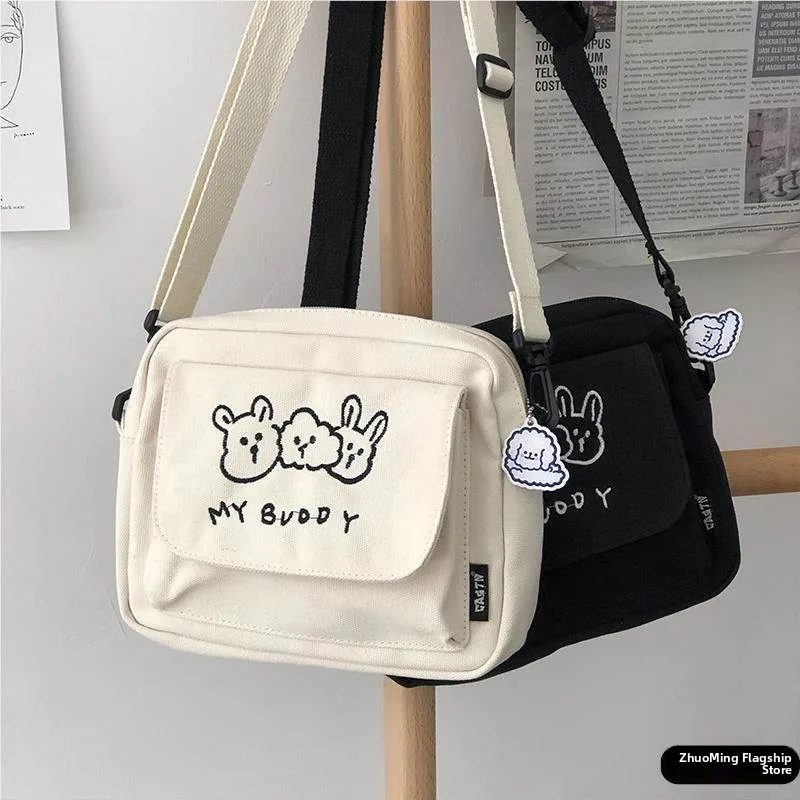 Cute Canvas Crossbody Bag Women's Sporty Mobile Phone Bag Casual Versatile Korean Style Harajuku Japanese Style Student Bag
Cute Canvas Crossbody Bag Women's Sporty Mobile Phone Bag Casual Versatile Korean Style Harajuku Japanese Style Student Bag
