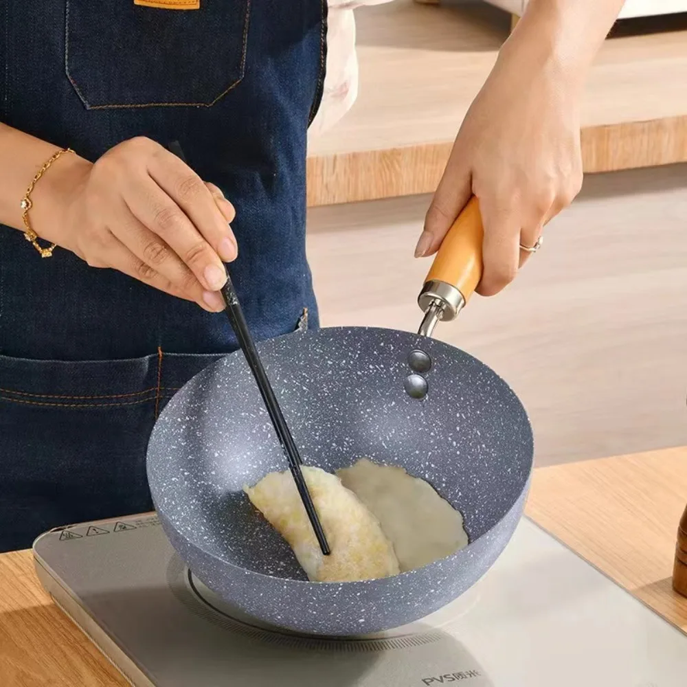Cooking Pot Non-stick Marble Pattern Wok Anti-scalding Handle Rapid Heat Stir Fry Pan Mini Lightweight Milk Pot Soup
Cooking Pot Non-stick Marble Pattern Wok Anti-scalding Handle Rapid Heat Stir Fry Pan Mini Lightweight Milk Pot Soup