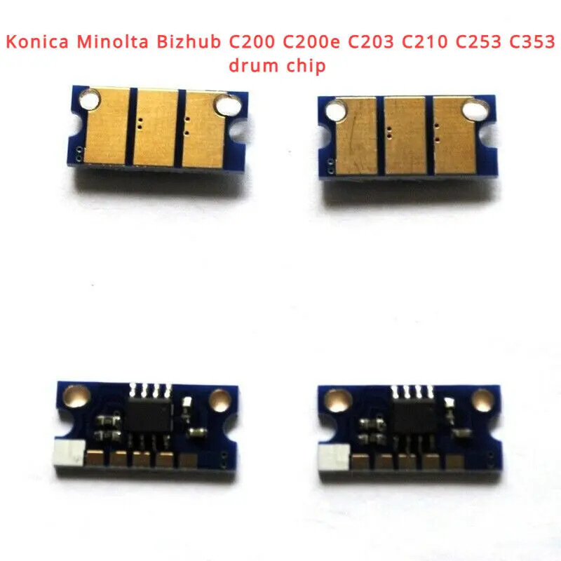 4x барабанный чип для Konica Minolta Bizhub C200 C200e C203 C210 C253 C353 Заправка
4x барабанный чип для Konica Minolta Bizhub C200 C200e C203 C210 C253 C353 Заправка