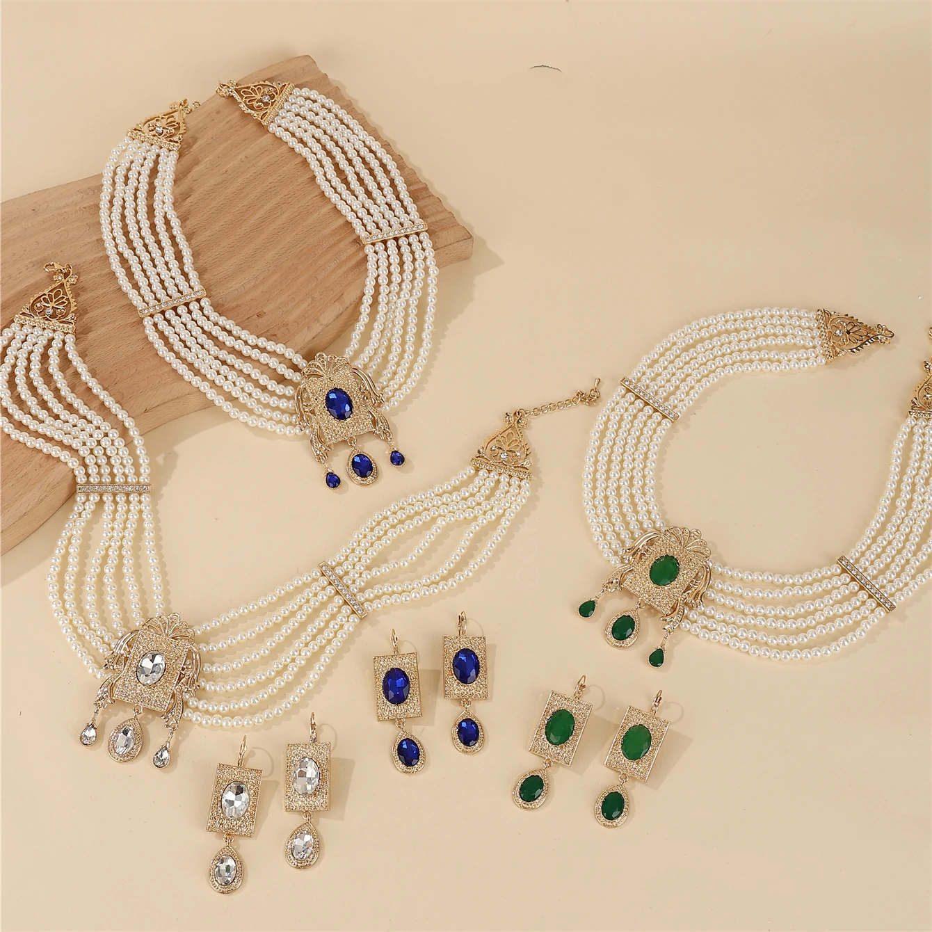 Moroccan Style Necklace Earrings Set Luxury Shiny Red And Green Crystal Square Hanging Pearl Neck Chain Bridal Wedding Jewelry
Moroccan Style Necklace Earrings Set Luxury Shiny Red And Green Crystal Square Hanging Pearl Neck Chain Bridal Wedding Jewelry