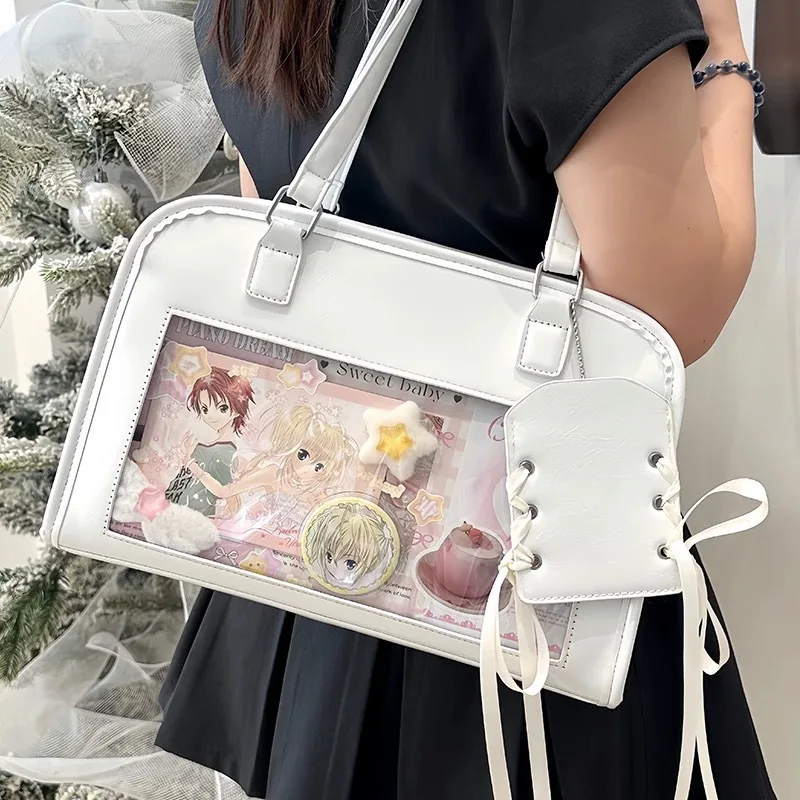 Y2K Designer Women Top Handle Ita Bag Hot Girls DIY Anime Badge Display Shoulder Bags for Woman Trend PU Leather Bolsos Mujer
Y2K Designer Women Top Handle Ita Bag Hot Girls DIY Anime Badge Display Shoulder Bags for Woman Trend PU Leather Bolsos Mujer