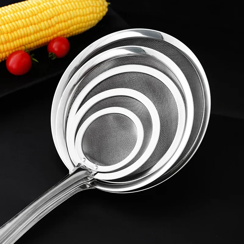Stainless steel soybean milk filter screen, household kitchen superfine filter spoon, chafing dish oil strainer, strainer
Stainless steel soybean milk filter screen, household kitchen superfine filter spoon, chafing dish oil strainer, strainer