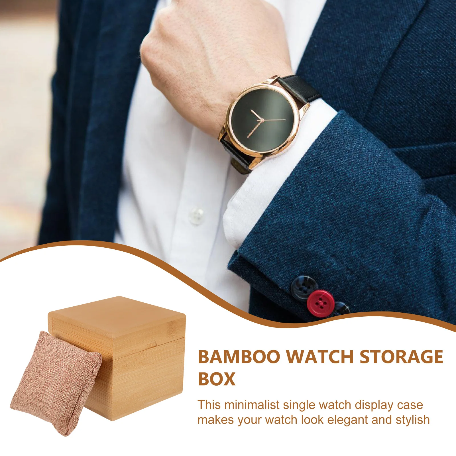Single Bamboo Watch Storage Box Travel Case Wristwatch Organizer Jewelry Gift Packaging Black Sponge Single Watch Case
Single Bamboo Watch Storage Box Travel Case Wristwatch Organizer Jewelry Gift Packaging Black Sponge Single Watch Case