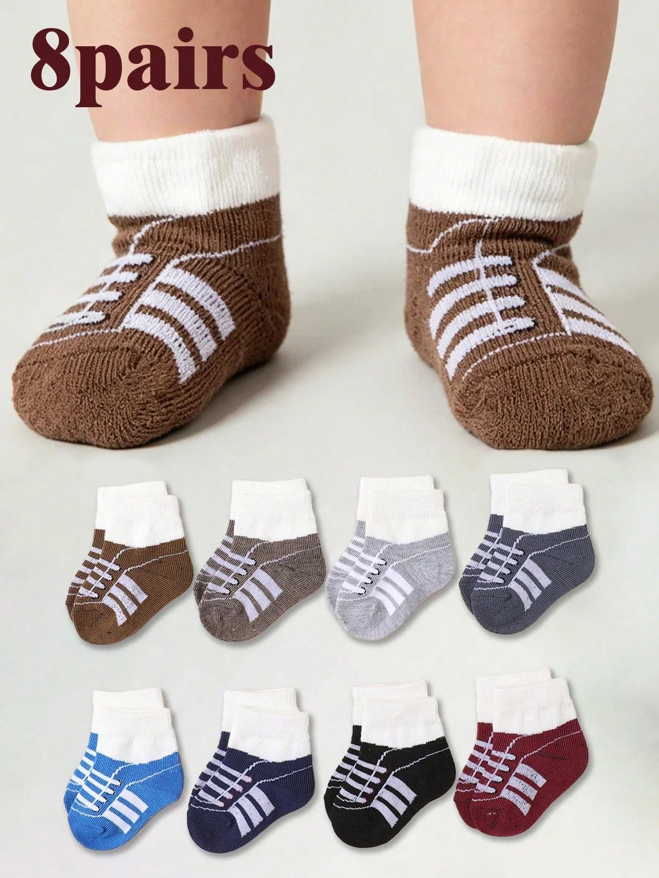 8 Pairs of Babies Short Socks Striped Crew Socks Soft Warm Unisex Infant Toddlers Cotton Blend Ankle Socks Daily Basic Multipack
8 Pairs of Babies Short Socks Striped Crew Socks Soft Warm Unisex Infant Toddlers Cotton Blend Ankle Socks Daily Basic Multipack
