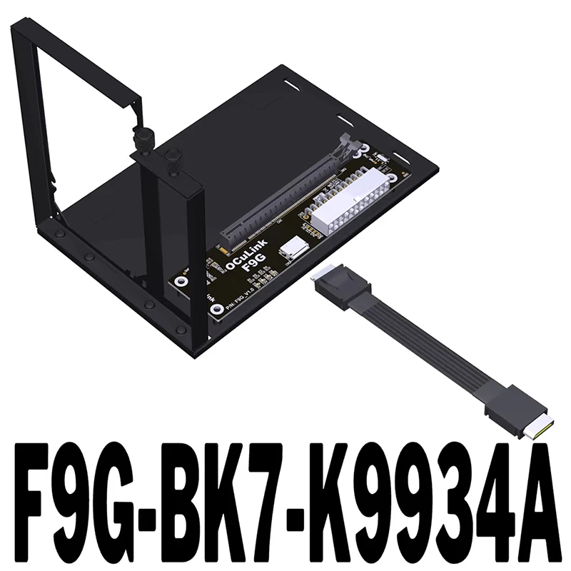 F9G-BK7 eGPU OCuLink GPU Dock PCIe 4.0 x4 64Gbps Laptop PC to External Video Graphics Card M.2 Oculink to PCI-E X16