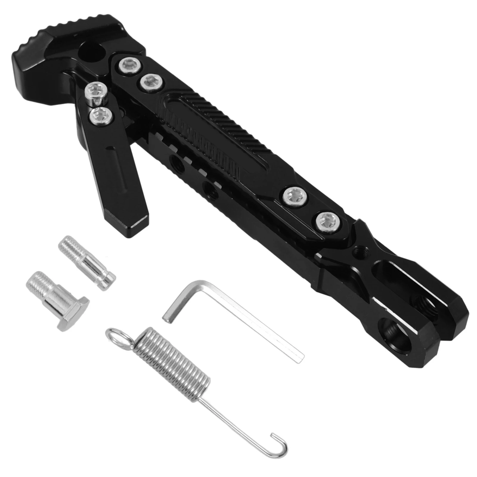 Adjustable Side Kickstand CNC Black Motorcycle Foot Stand Extension Parts Modified Bike Aluminum Alloy-Compatible
Adjustable Side Kickstand CNC Black Motorcycle Foot Stand Extension Parts Modified Bike Aluminum Alloy-Compatible