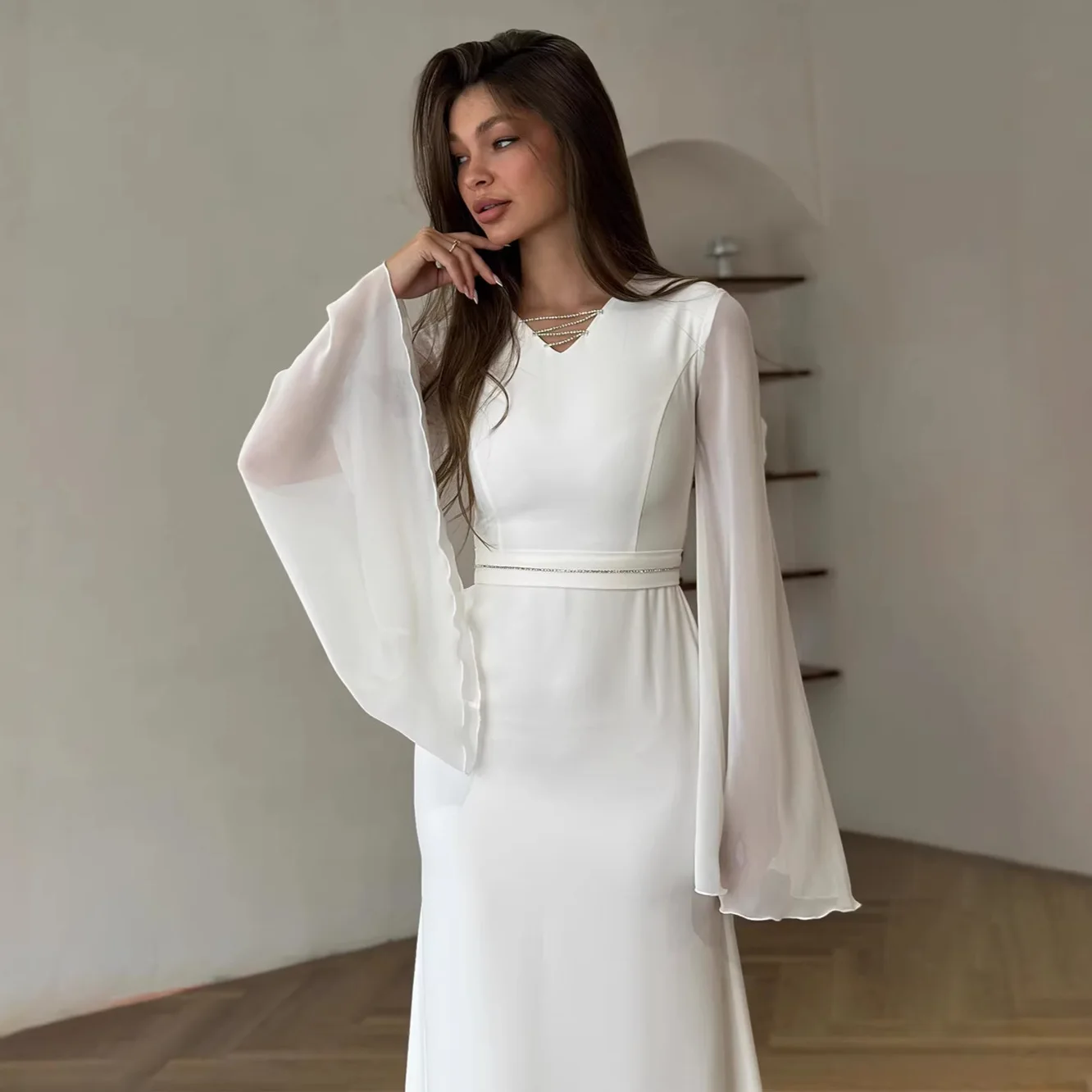 Long Sleeve V Neck Bodycon Dress for Women, Fall Dresses for Women Plus Size Pencil Dresses Spring Summer
Long Sleeve V Neck Bodycon Dress for Women, Fall Dresses for Women Plus Size Pencil Dresses Spring Summer