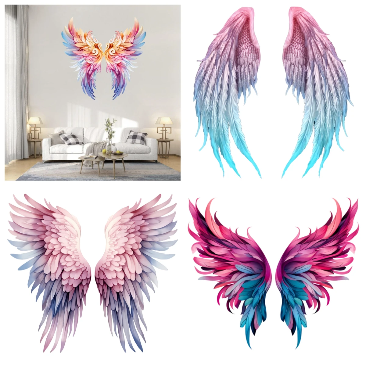 Dreamy Colorful Angel Wings Sticker - HD Self - Adhesive Decal for Living Room, Bedroom Walls, Computer Desks, Cars & Luggage
Dreamy Colorful Angel Wings Sticker - HD Self - Adhesive Decal for Living Room, Bedroom Walls, Computer Desks, Cars & Luggage