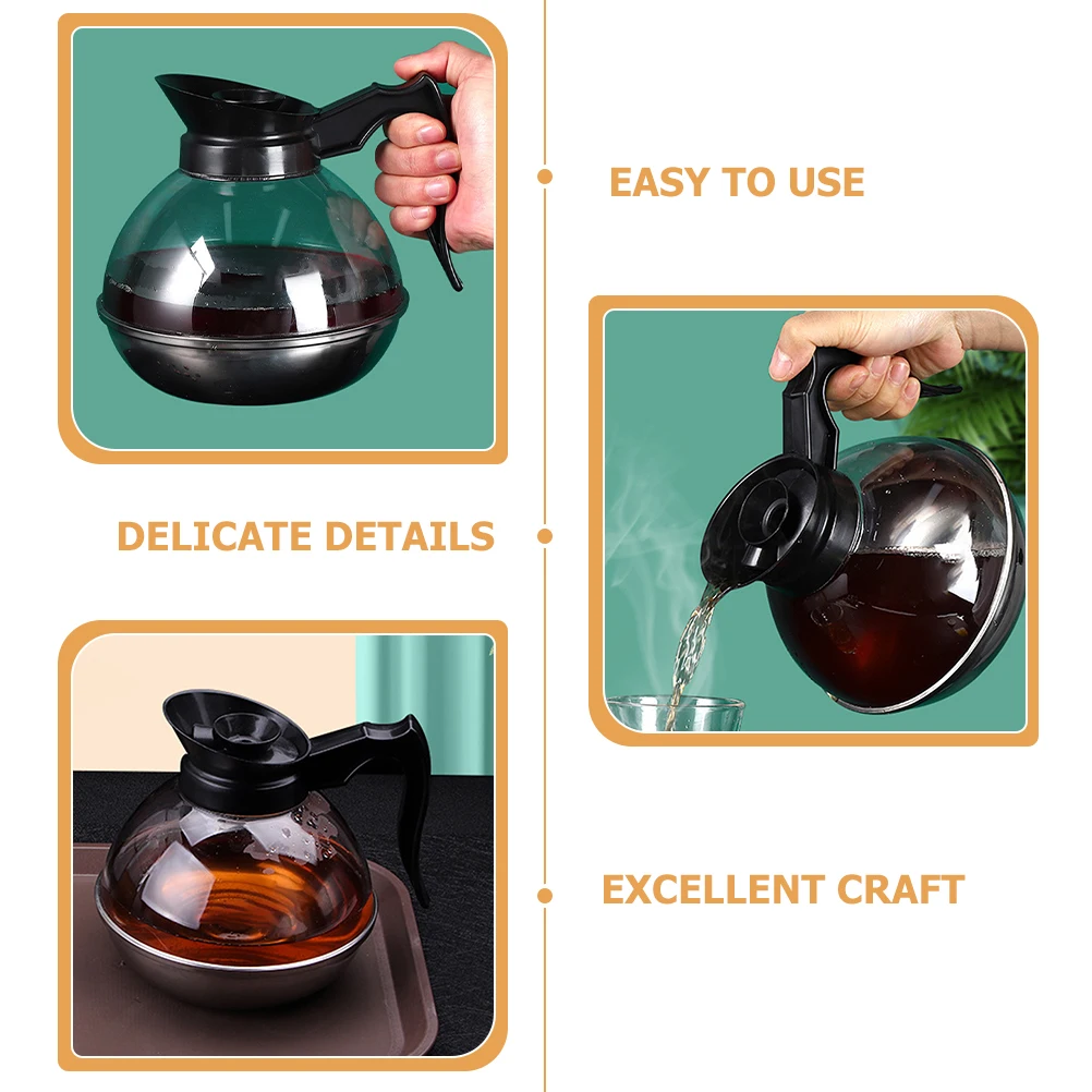 Induction Heating Coffee Pot Stovetop Kettle Transparent Plastic Ergonomic Handle Heat Resistant Steel Bottom Suitable
Induction Heating Coffee Pot Stovetop Kettle Transparent Plastic Ergonomic Handle Heat Resistant Steel Bottom Suitable