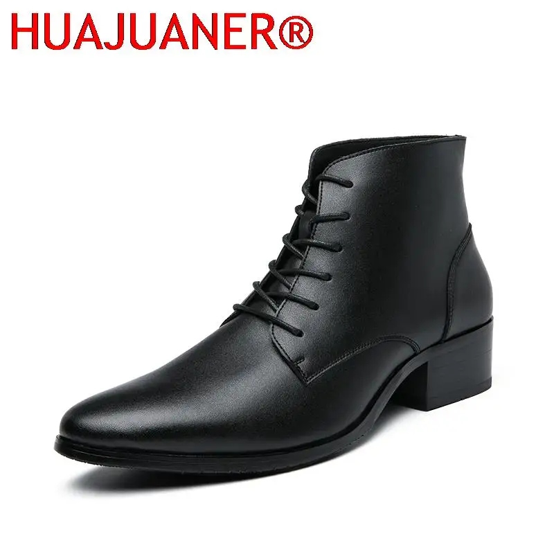 Spring Autumn Elegant Business Men's Boots Leather Men Lace-up Solid Dress Formal Boots Model Fashion Show Black Red Mens Shoes
Spring Autumn Elegant Business Men's Boots Leather Men Lace-up Solid Dress Formal Boots Model Fashion Show Black Red Mens Shoes