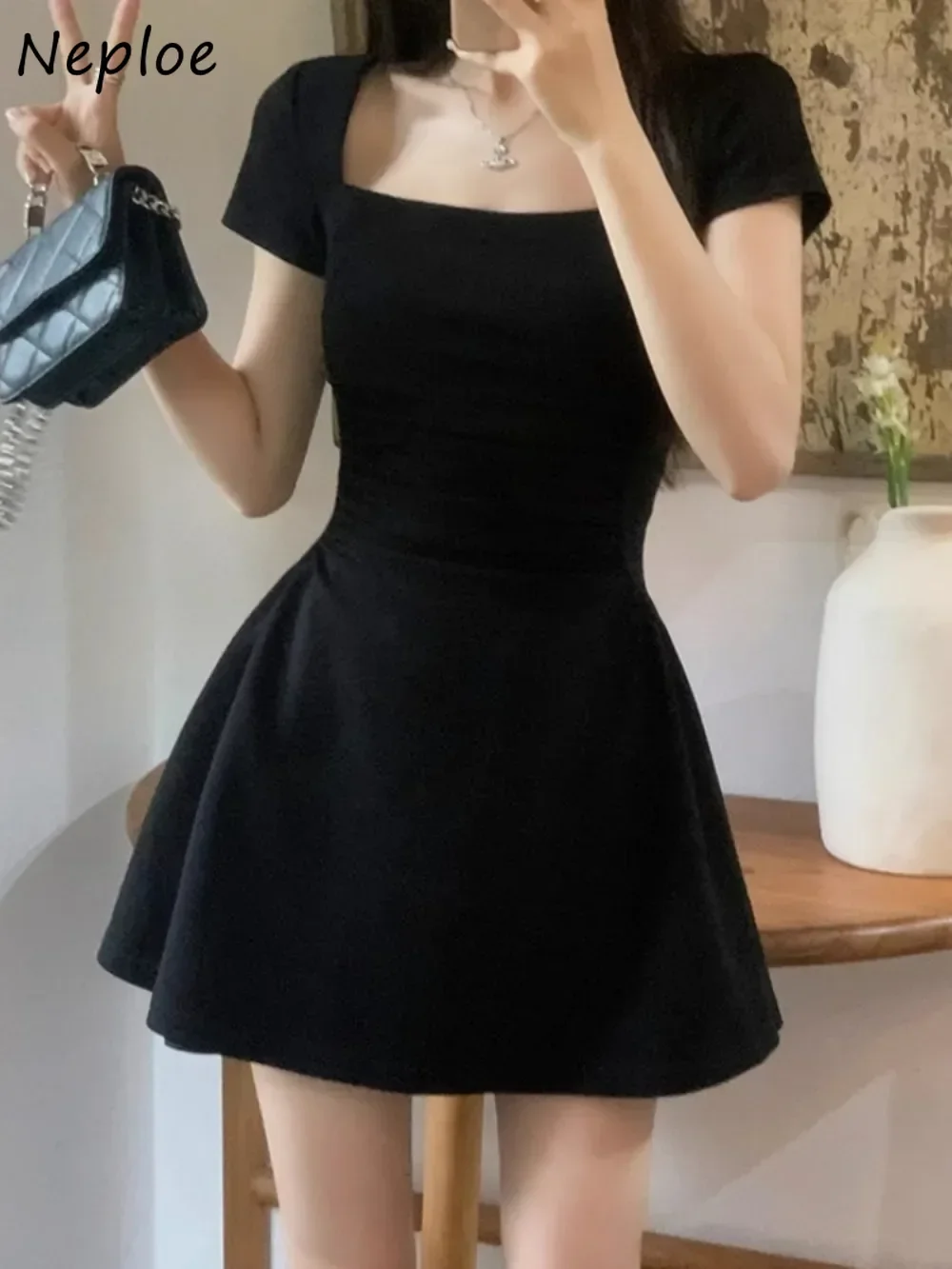Neploe French Style Pure Desire Solid Vestidos Summer New Slim Waist Sweet Spice Girls Fairy Femme Robe Japan Ball Gown Dress
Neploe French Style Pure Desire Solid Vestidos Summer New Slim Waist Sweet Spice Girls Fairy Femme Robe Japan Ball Gown Dress