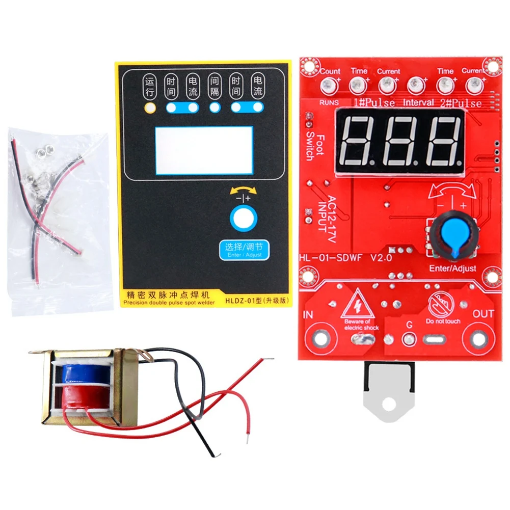 A84E-41A Spot Welder Control Board Single Dual Pulse Controller Adjustable Time Current With 110V/220V To 12V Transformer 110V
A84E-41A Spot Welder Control Board Single Dual Pulse Controller Adjustable Time Current With 110V/220V To 12V Transformer 110V