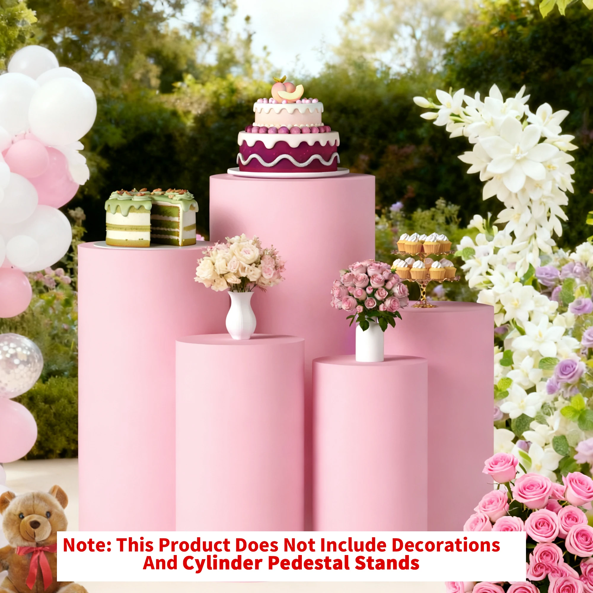3/5 Piece Set of Pink Polyester Material Column Base Stand Covers, Suitable for Party/Birthday/Wedding Column Stand Covers, Column Base Not Included
3/5 Piece Set of Pink Polyester Material Column Base Stand Covers, Suitable for Party/Birthday/Wedding Column Stand Covers, Column Base Not Included