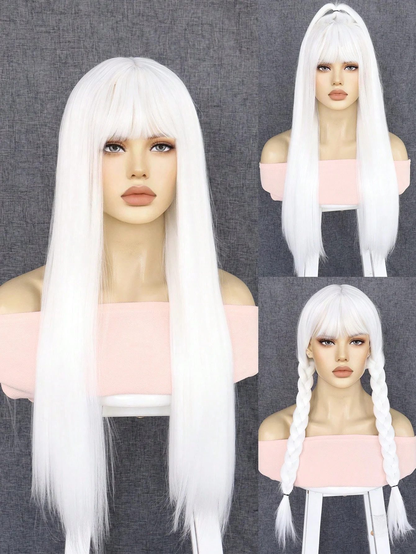 Women's Synthetic ultra long white straight Cosplay wig, DIY styling, for role-playing, Halloween, Christmas, parties, anime wig
Women's Synthetic ultra long white straight Cosplay wig, DIY styling, for role-playing, Halloween, Christmas, parties, anime wig
