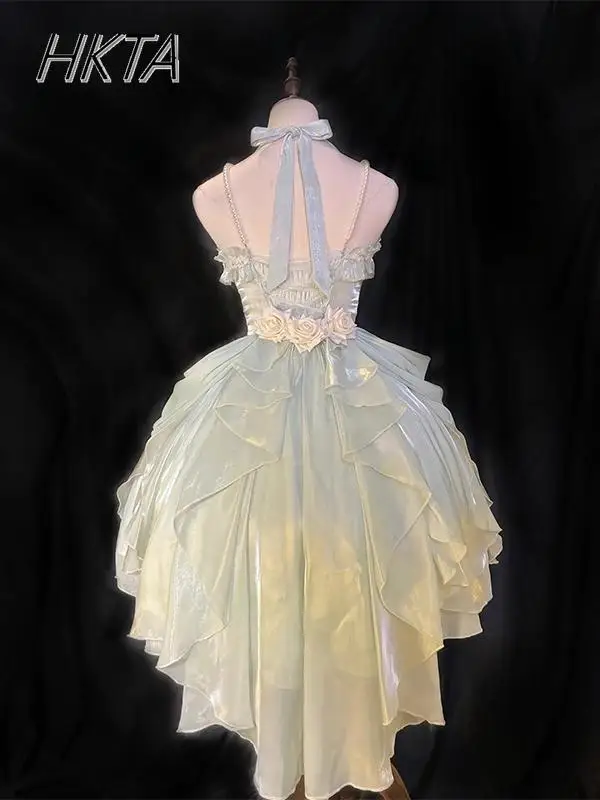 Original Lolita Dress Fairy Elegant Love Bow Pearl Shoulder Strap Dress Summer New Sweet Princess Party Birthday Tutu Cake Dress
Original Lolita Dress Fairy Elegant Love Bow Pearl Shoulder Strap Dress Summer New Sweet Princess Party Birthday Tutu Cake Dress